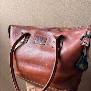 Will Leather Goods Cognac Leather Tote